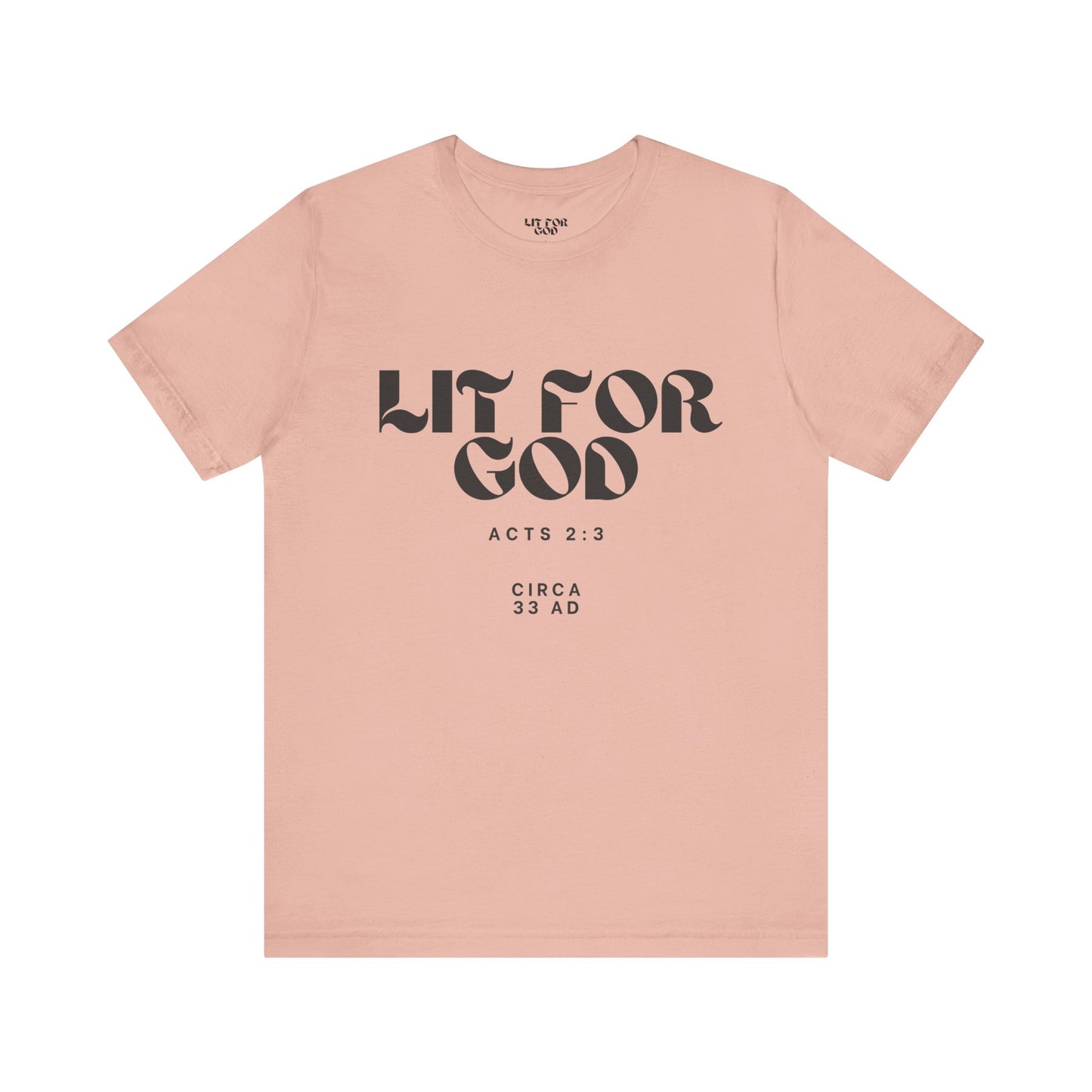 Lit for God™ Unisex Jersey Tee (Dark Text)