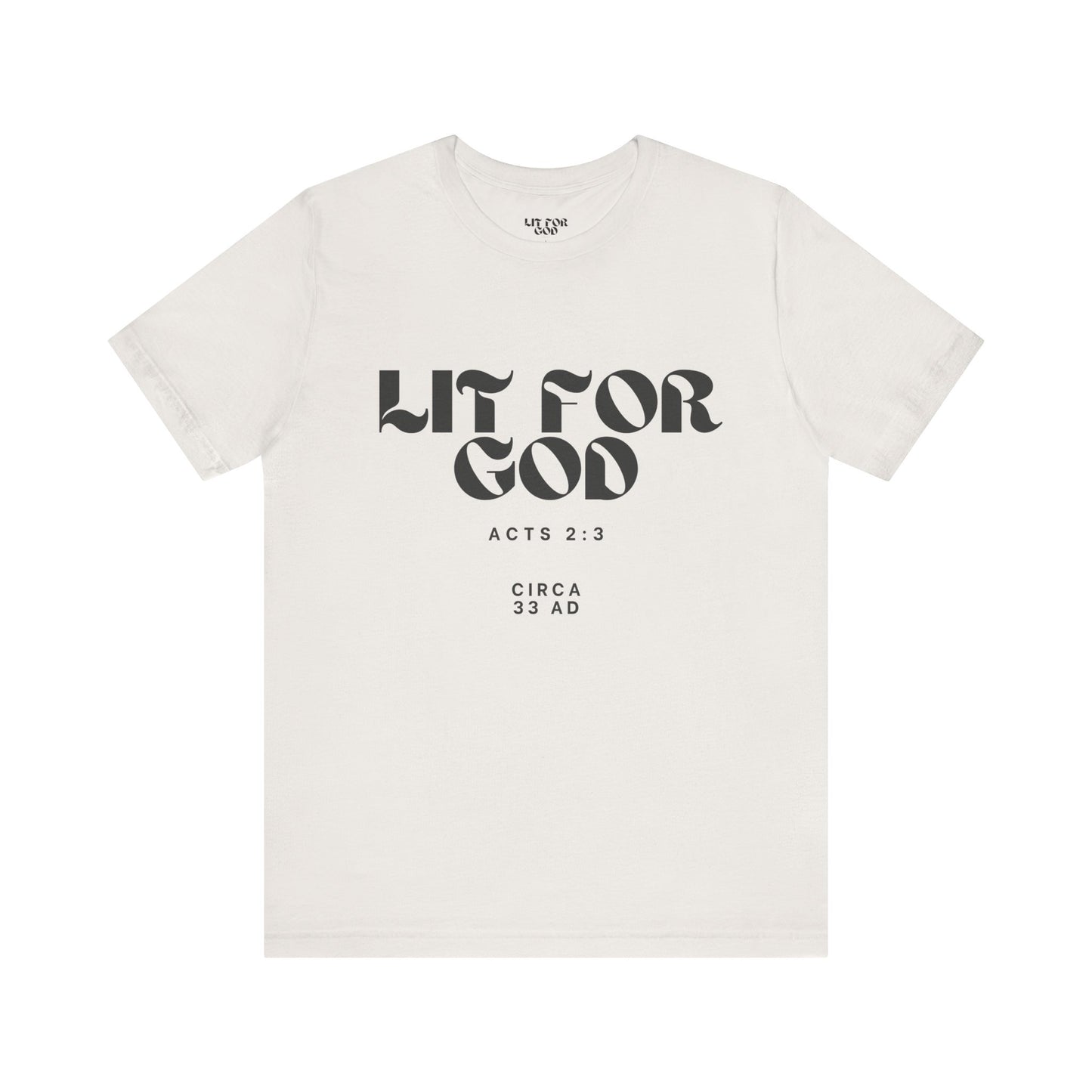 Lit for God™ Unisex Jersey Tee (Dark Text)