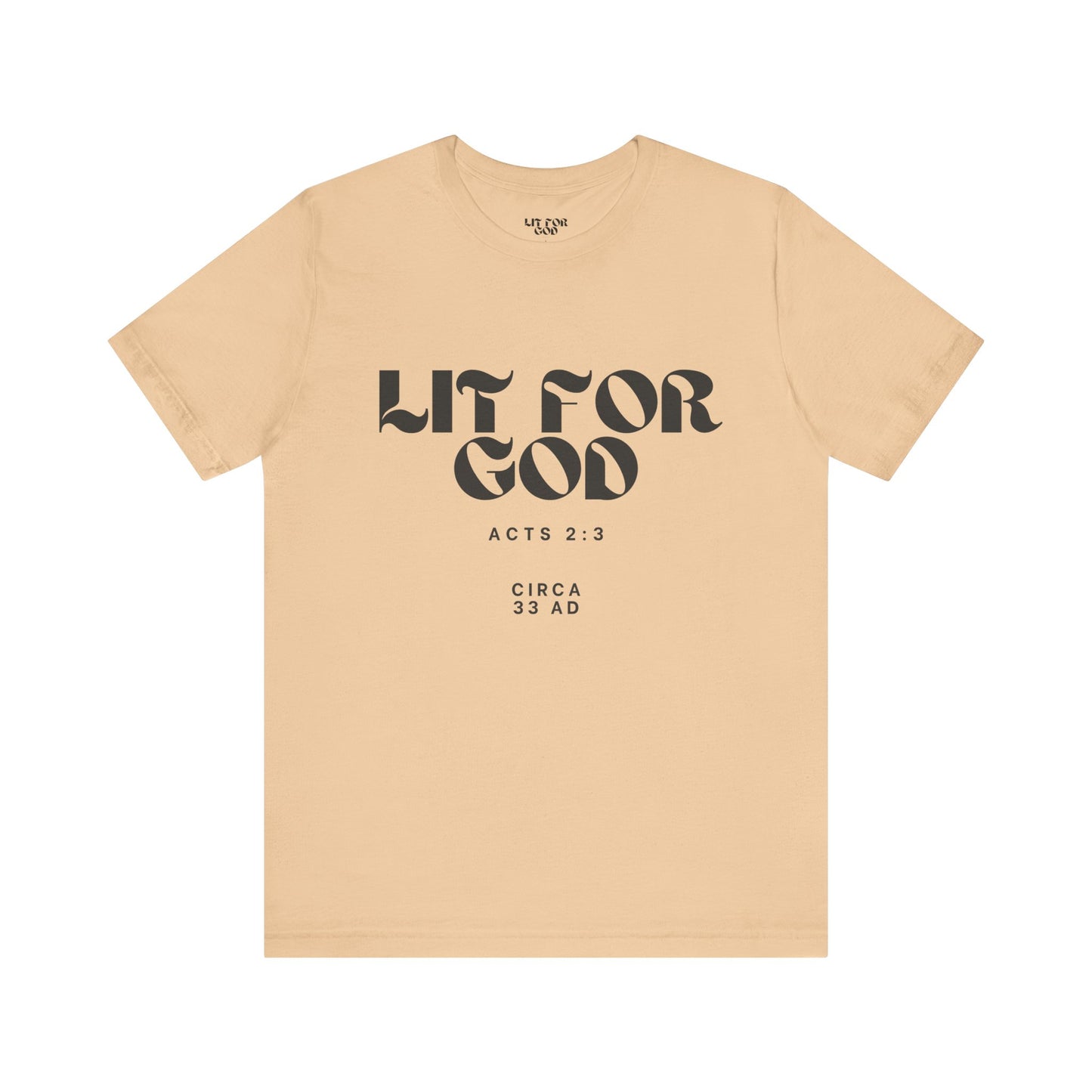 Lit for God™ Unisex Jersey Tee (Dark Text)