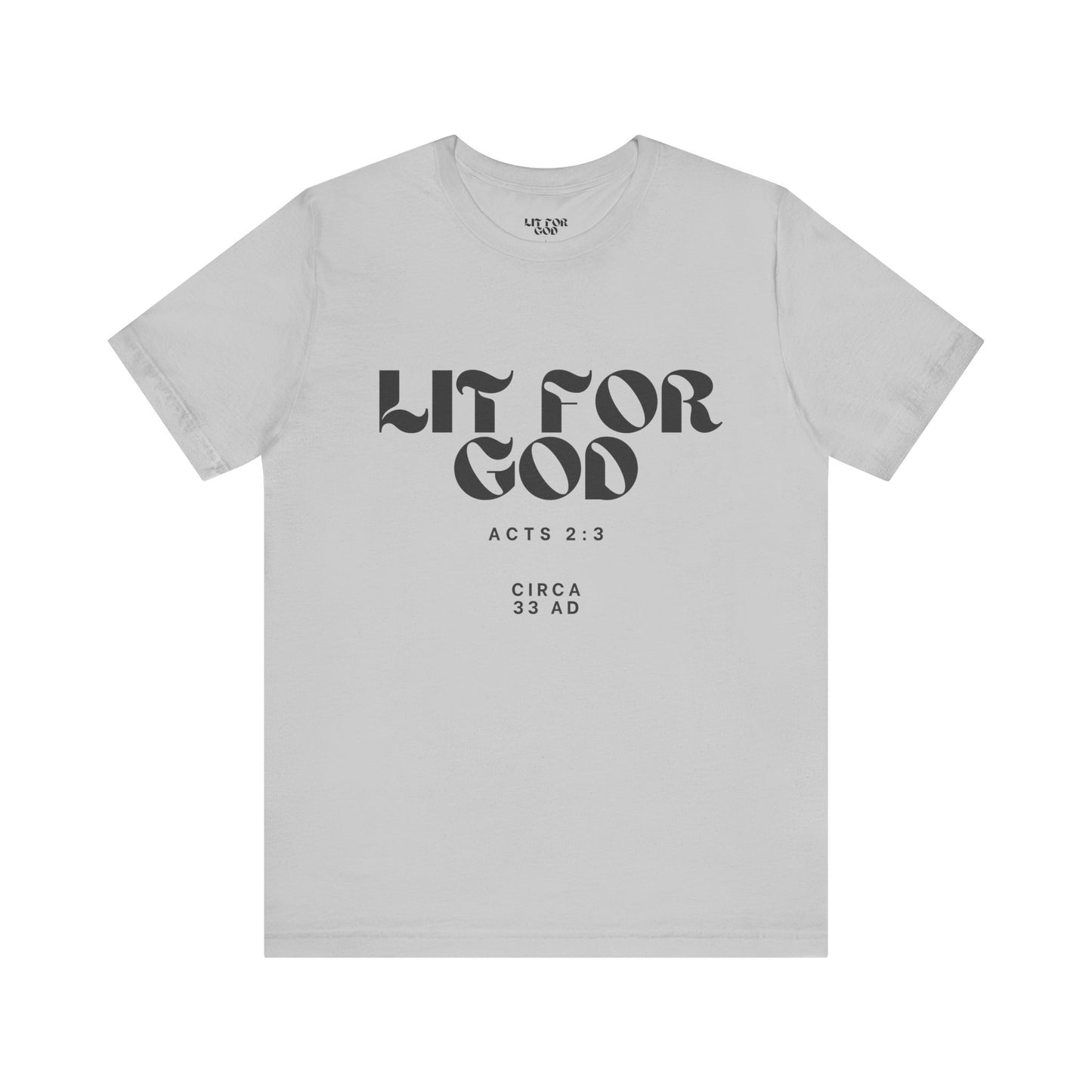 Lit for God™ Unisex Jersey Tee (Dark Text)