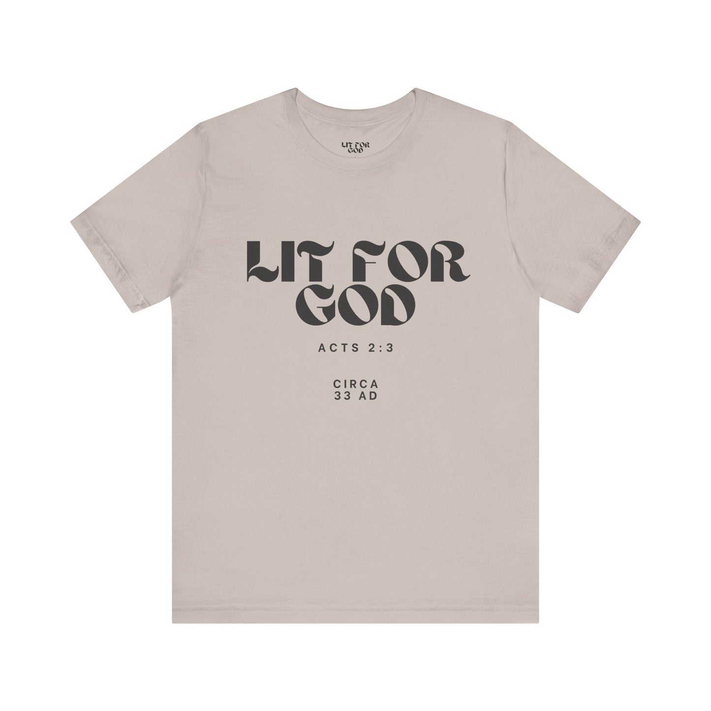 Lit for God™ Unisex Jersey Tee (Dark Text)