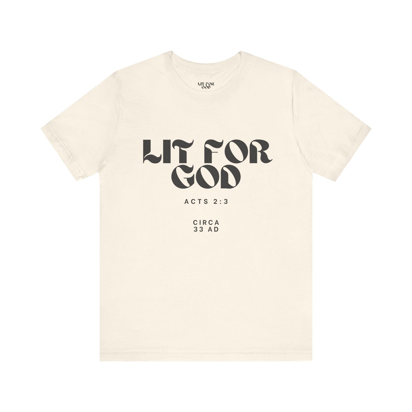 Lit for God™ Unisex Jersey Tee (Dark Text)