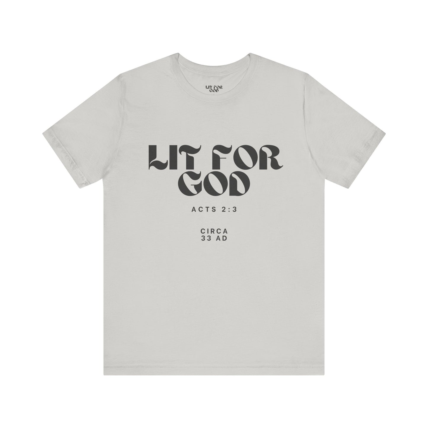 Lit for God™ Unisex Jersey Tee (Dark Text)