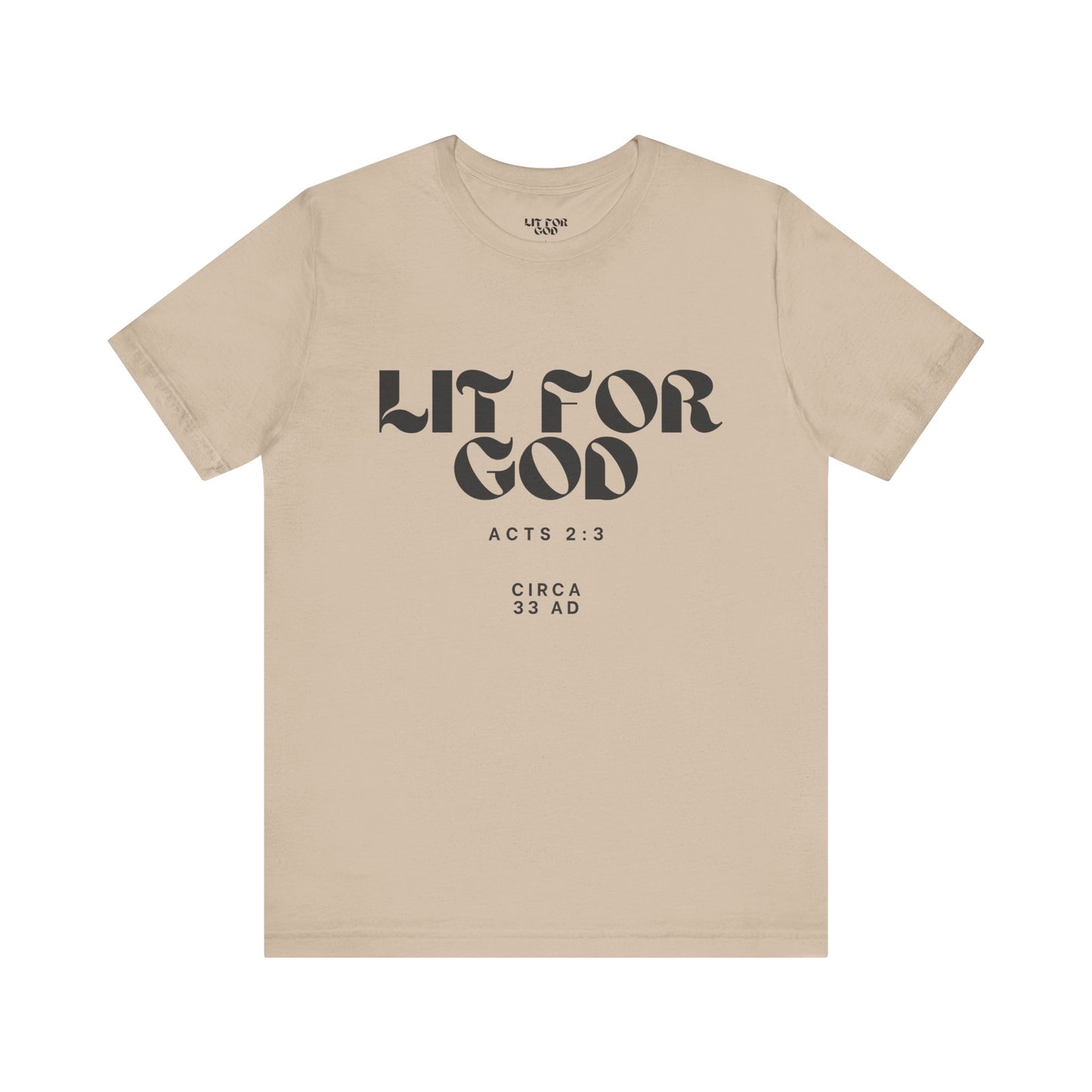 Lit for God™ Unisex Jersey Tee (Dark Text)