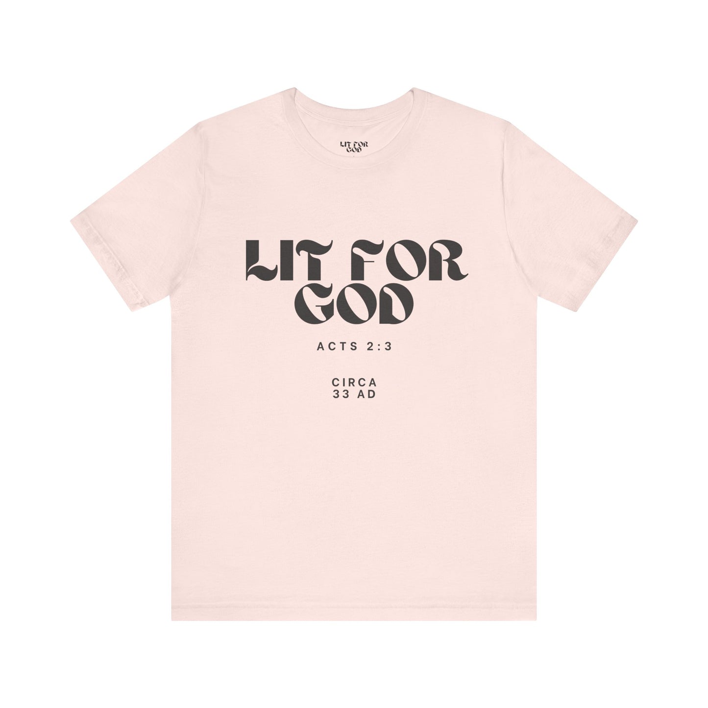 Lit for God™ Unisex Jersey Tee (Dark Text)