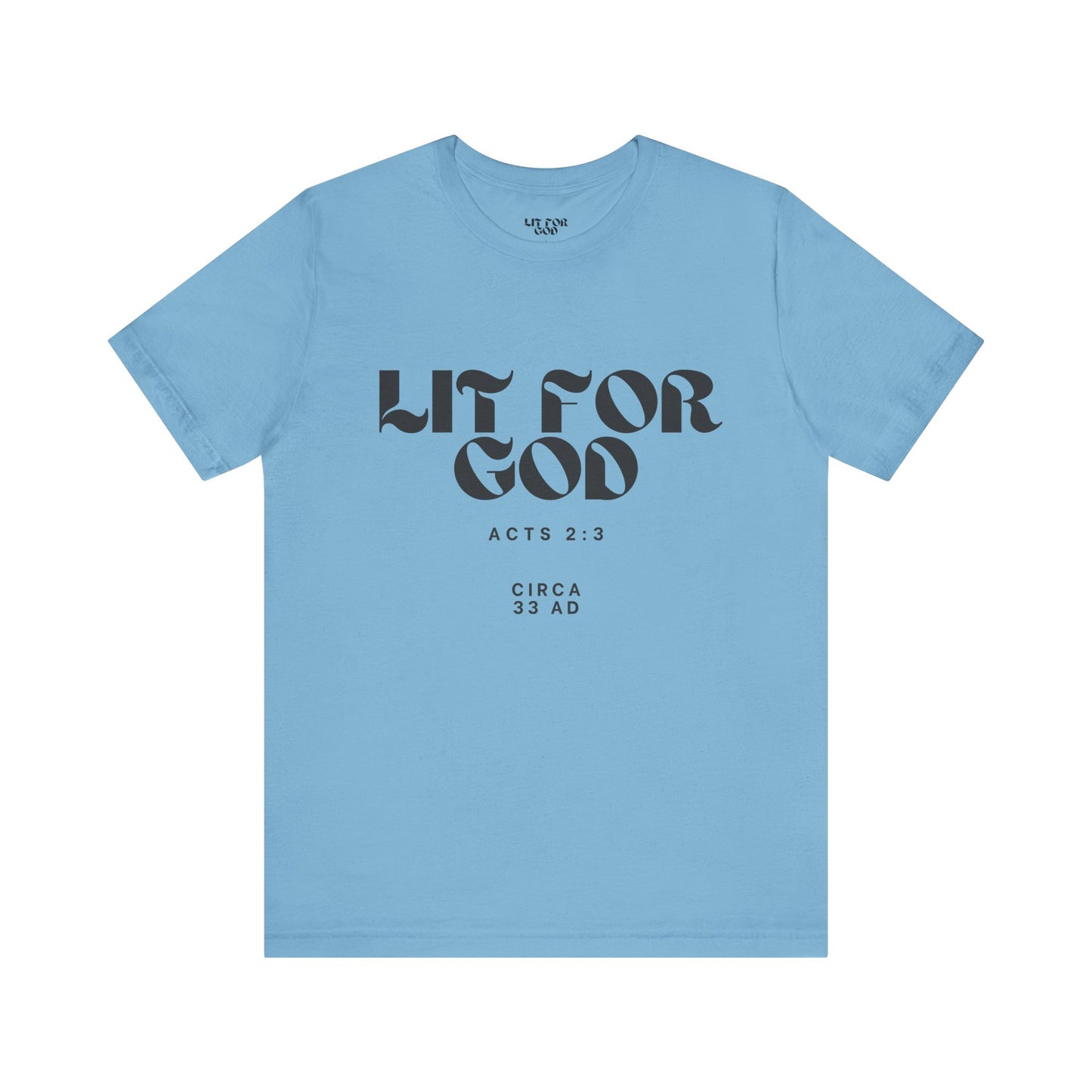 Lit for God™ Unisex Jersey Tee (Dark Text)