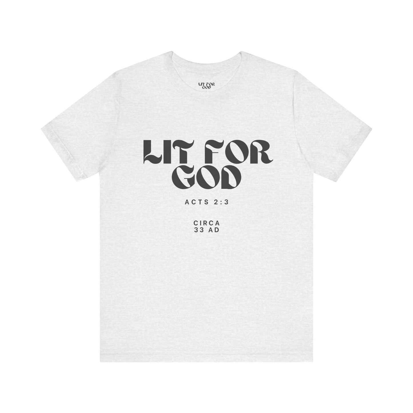 Lit for God™ Unisex Jersey Tee (Dark Text)
