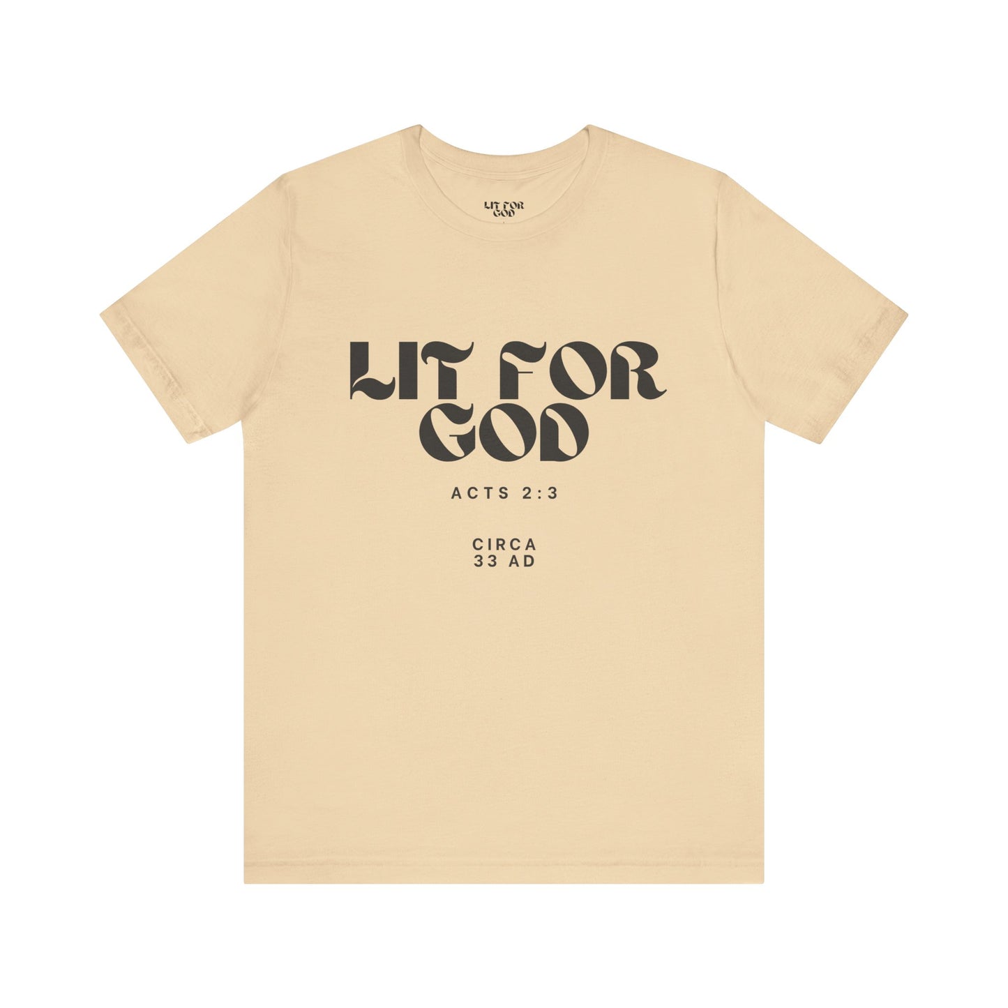 Lit for God™  Unisex Jersey Tee (Dark Text)